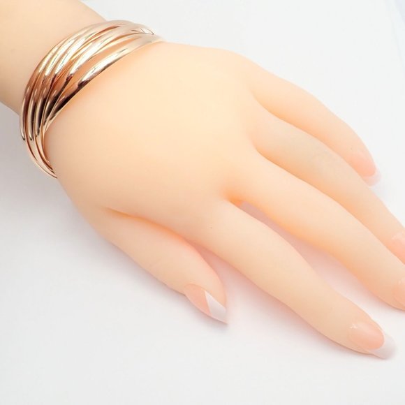 Authentic! Tiffany & Co 18k Rose Gold 9 Row Melody Calife Picasso Large Bracelet - Picture 4 of 11